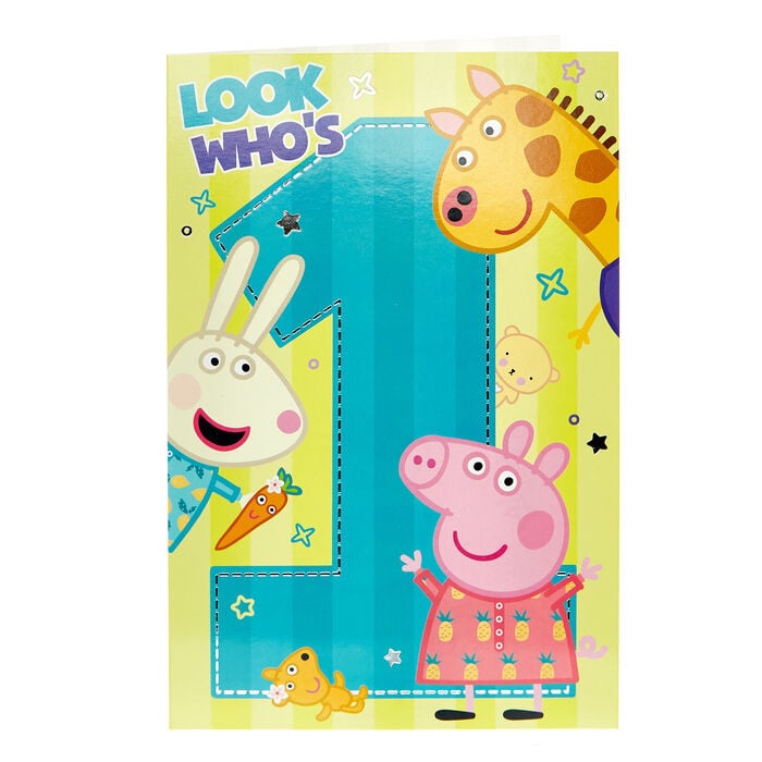 Peppa_Pig_verjaardagskaart Look who’s 1