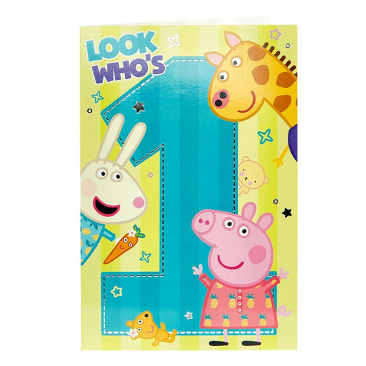 Peppa_Pig_verjaardagskaart Look who’s 1