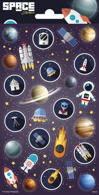 Space stickervellen