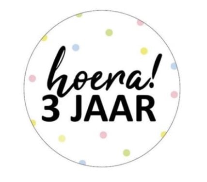 Traktatiesticker 3 jaar