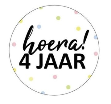 Traktatiesticker 4 jaar