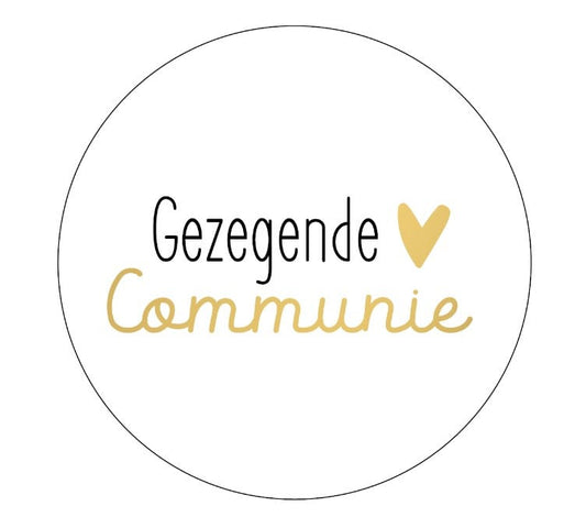 Traktatiesticker gezegende communie
