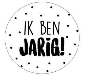 Traktatiesticker ik ben jarig