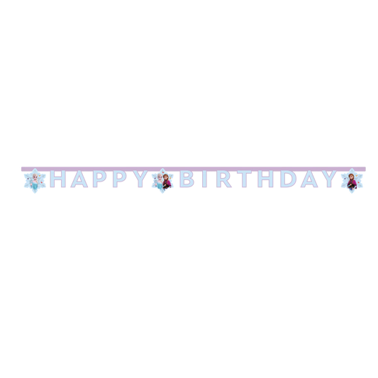 Frozen letterslinger 'Happy Birthday' 2 meter