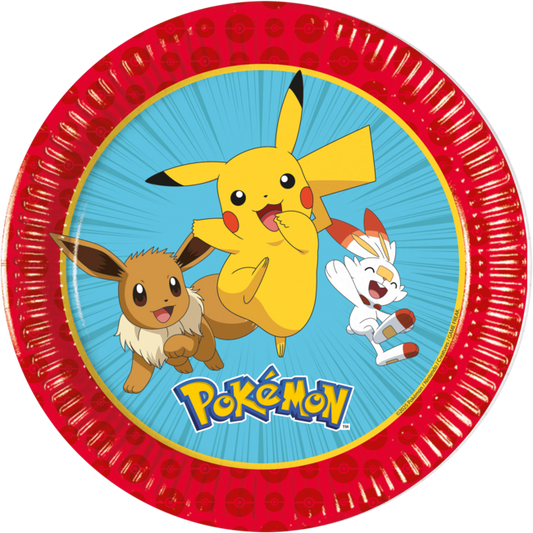 Pokémon gebaksbordjes (8 st.) 19,5cm