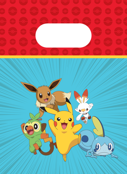 Pokémon uitdeelzakjes (4 stuks)